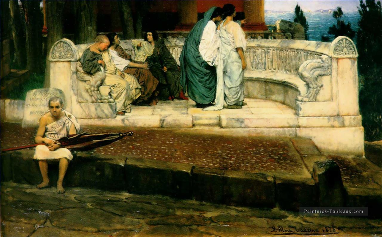 une exèdre romantique Sir Lawrence Alma Tadema Peintures à l'huile